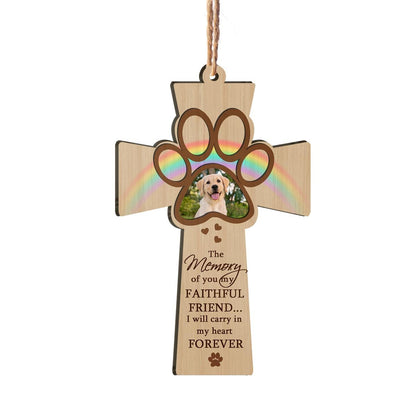 My Faithful Friend Paw Dog Christmas Personalizedwitch Personalized Layered Wood Memorial Ornament