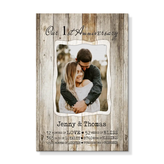 Our 1st Anniversary Canvas Valentine Gifts