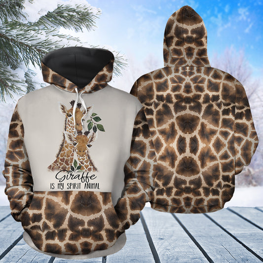Giraffe My Spirit Animal T2511 unisex womens & mens, couples matching, friends, funny family sublimation 3D hoodie christmas holiday gifts (plus size available)