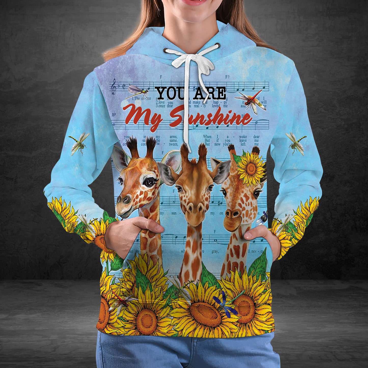 Giraffe You Are My Sunshine G51029 - All Over Print Unisex Hoodie