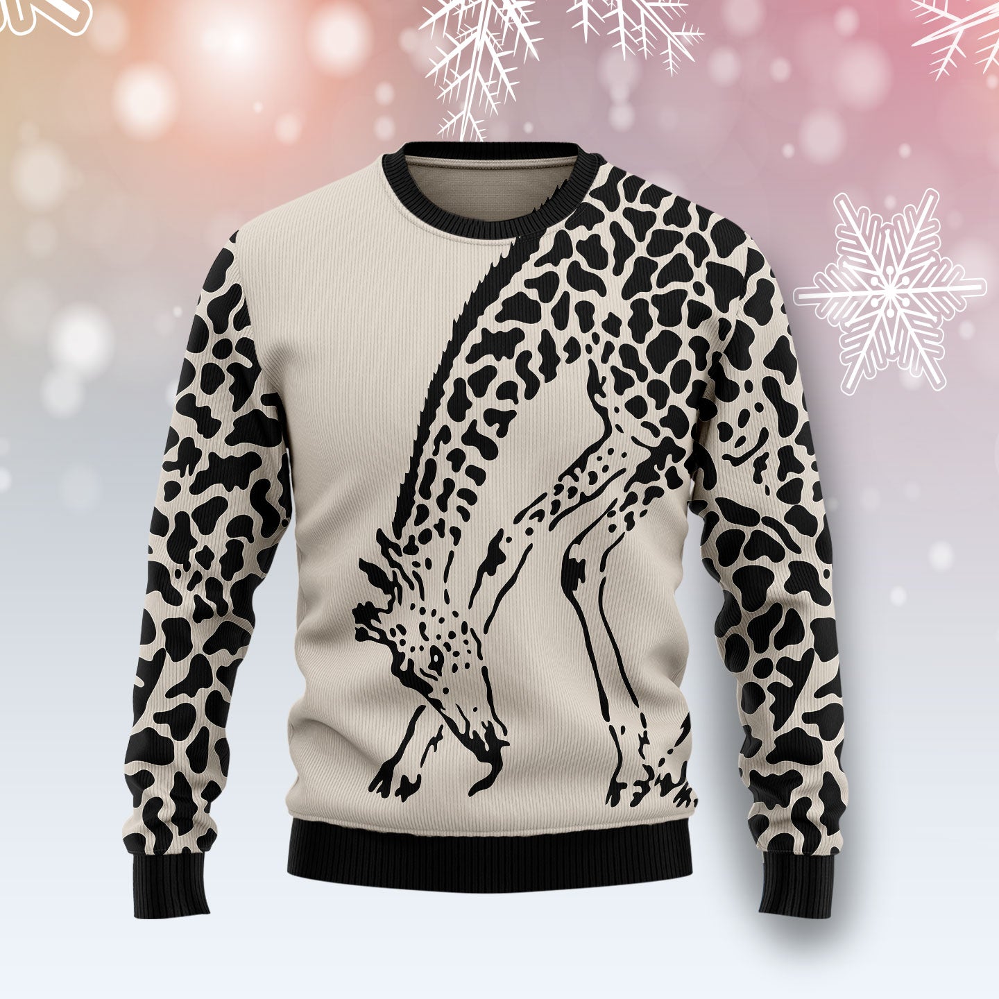 Giraffe Pattern T1510 Ugly Christmas Sweater