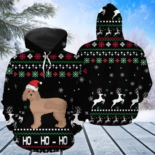Goldendoodle Hohoho T3011 unisex womens & mens, couples matching, friends, funny family sublimation 3D hoodie christmas holiday gifts (plus size available)