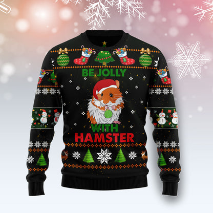 Hamster Be Jolly TY1811 Ugly Christmas Sweater