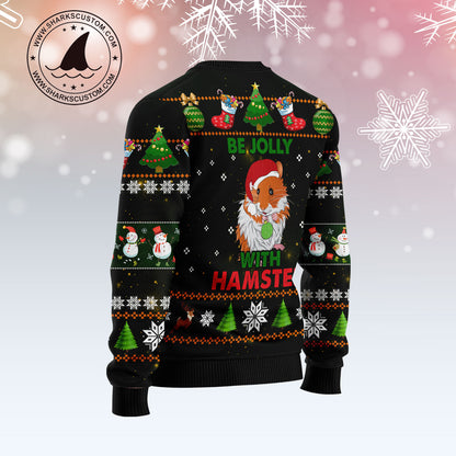 Hamster Be Jolly TY1811 Ugly Christmas Sweater