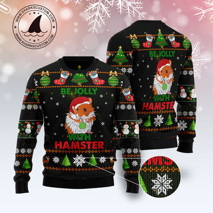 Hamster Be Jolly TY1811 Ugly Christmas Sweater