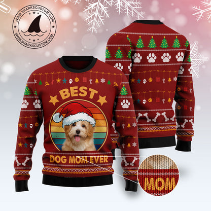 Havanese Best Dog Mom Ever TY0411 Ugly Christmas Sweater