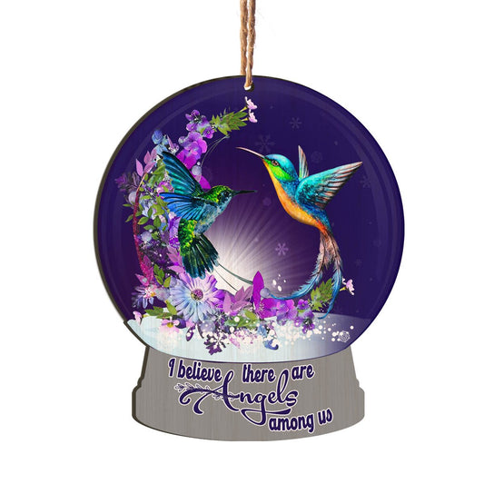 Hummingbird Angels Among Us Personalizedwitch Printed Wood Christmas Ornament