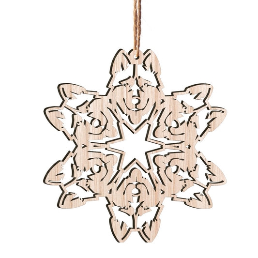 Husky Dog Face Snowflake Personalizedwitch Christmas Wood Ornament