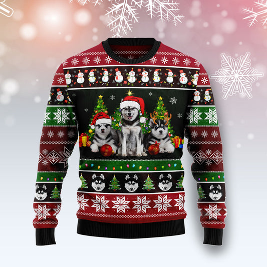 Siberian Husky Group Beauty TY0511 Ugly Christmas Sweater
