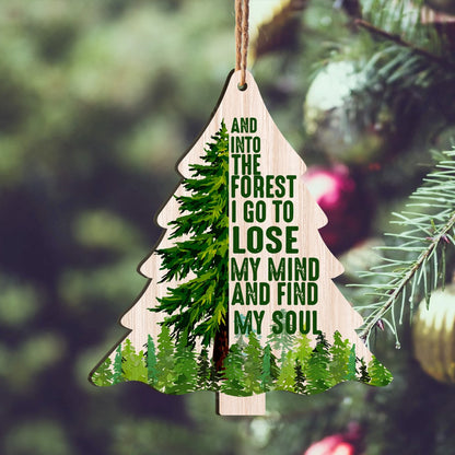 Into The Forest Personalizedwitch Printed Wood Christmas Ornament