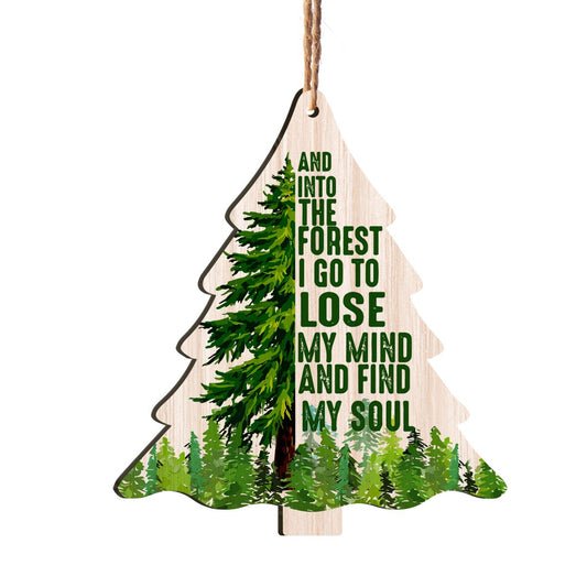 Into The Forest Personalizedwitch Printed Wood Christmas Ornament