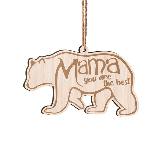 Mama Bear You Are The Best Personalizedwitch Christmas Printed Wood Ornament