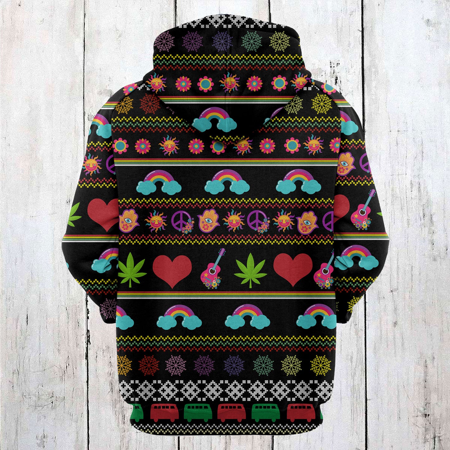 Caravan Christmas Tree T1610 - All Over Print Unisex Hoodie