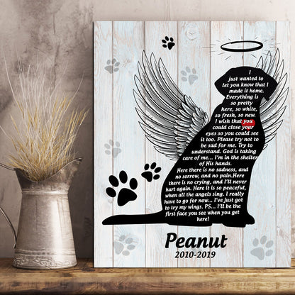 Custom Personalized Memorial Canvas print wall art unique meaningful family friends dog pet lovers gift ideas - Dog I Made It Home TY2203213