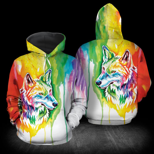 Artistic Wolf HT111203 Unisex womens & mens, couples matching, friends, funny family sublimation 3D hoodie christmas holiday gifts (plus size available)
