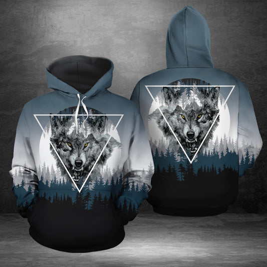 Wolf HT251101 Unisex womens & mens, couples matching, friends, funny family sublimation 3D hoodie christmas holiday gifts (plus size available)