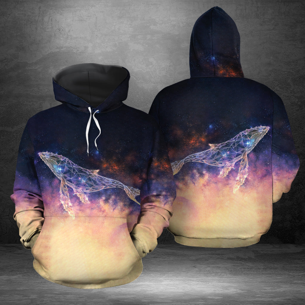 Galaxy Flying Whale HT251103 Unisex womens & mens, couples matching, friends, funny family sublimation 3D hoodie christmas holiday gifts (plus size available)