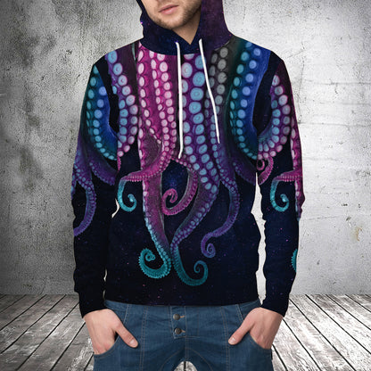 Octopus HT251107 Unisex womens & mens, couples matching, friends, funny family sublimation 3D hoodie christmas holiday gifts (plus size available)