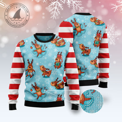 Reindeer Cute T2310 Ugly Christmas Sweater