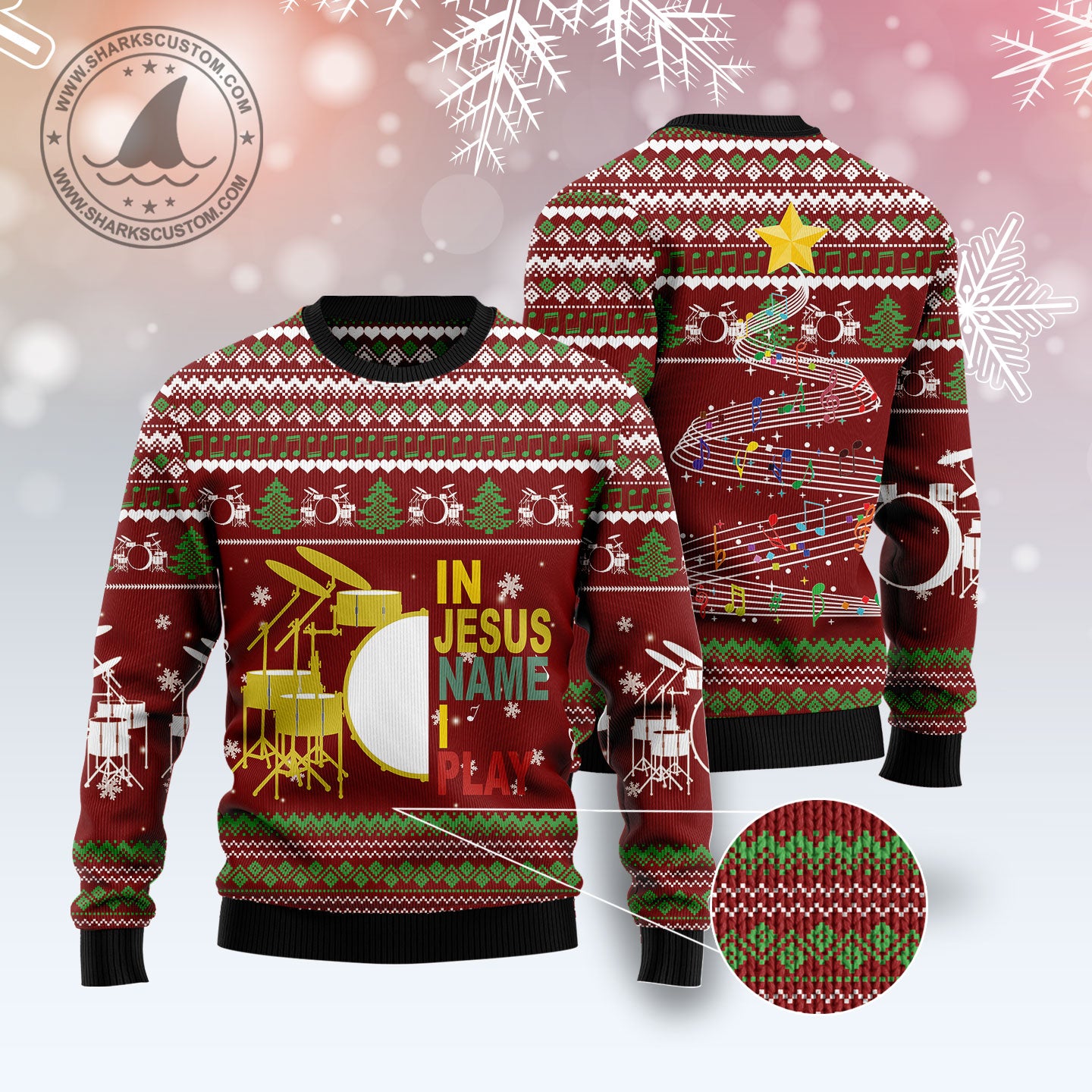 Drum I Play T2310 Ugly Christmas Sweater