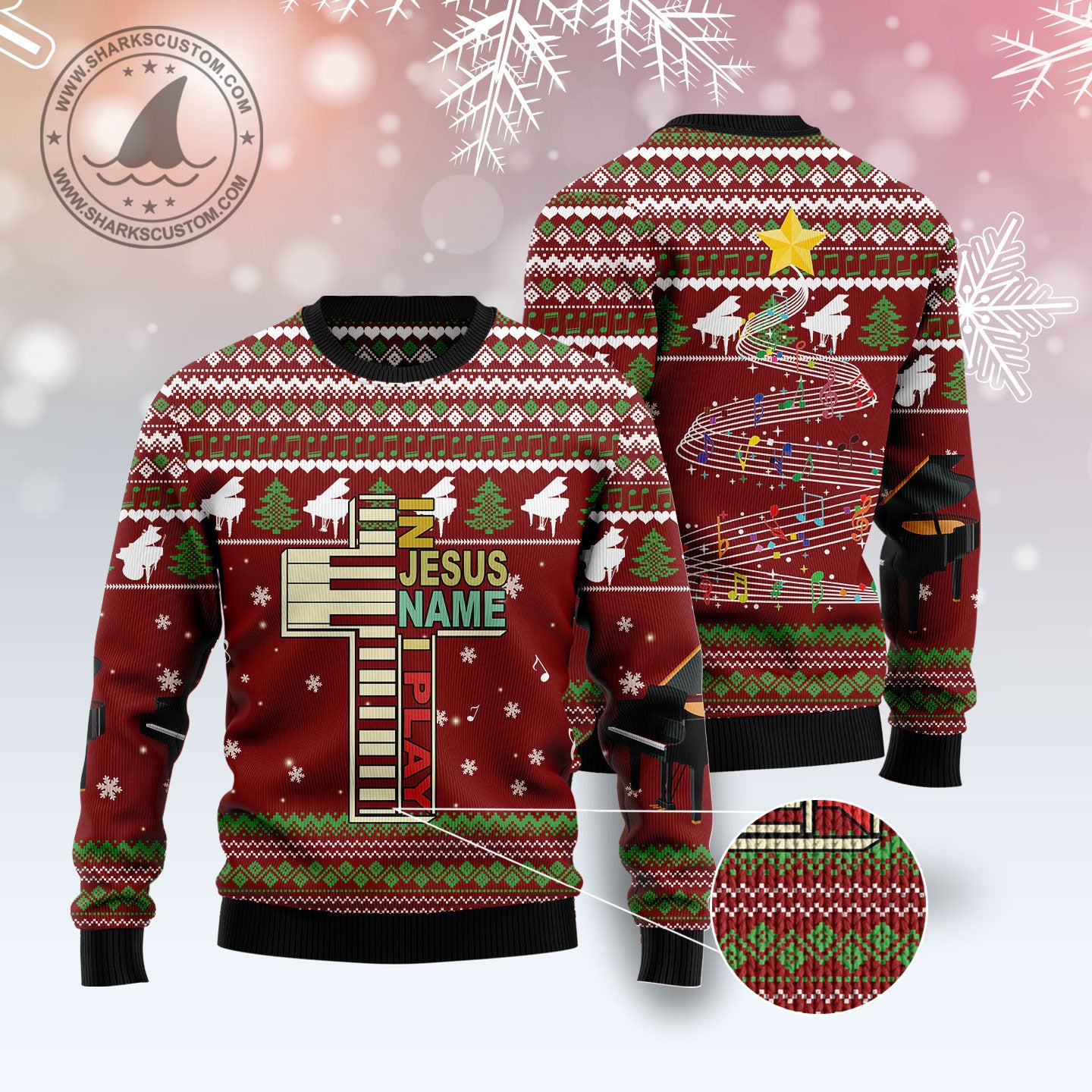 Piano I Play T2310 Ugly Christmas Sweater