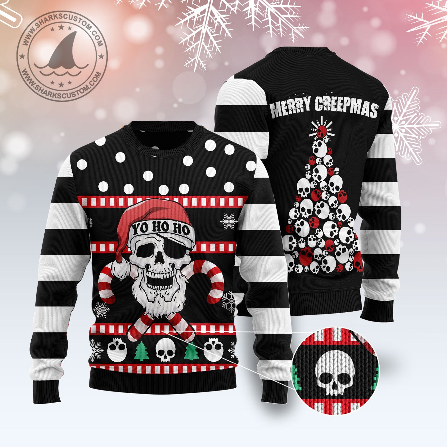 Skull Creepmas T2710 Ugly Christmas Sweater