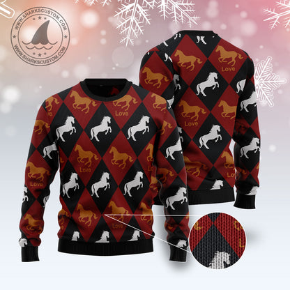 Horse Love T0411 Ugly Christmas Sweater