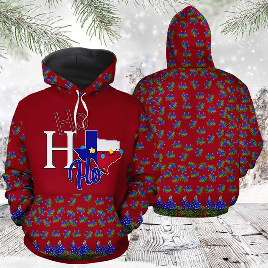 Texas Bluebonnet T3011 unisex womens & mens, couples matching, friends, funny family sublimation 3D hoodie christmas holiday gifts (plus size available)