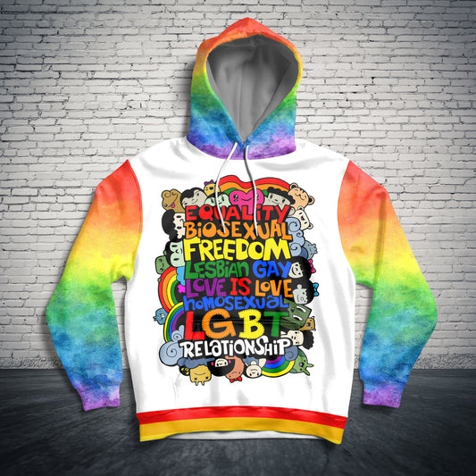 LGBT Pride H121713 unisex womens & mens, couples matching, friends, funny family sublimation 3D hoodie christmas holiday gifts (plus size available)