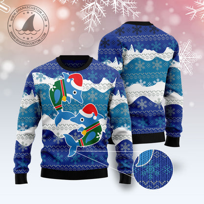 Dolphin Couple T1510 Ugly Christmas Sweater