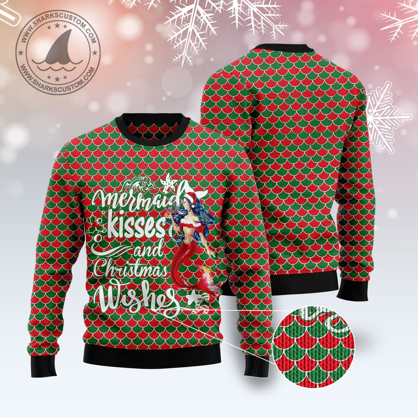 Mermaid Christmas T1510 Ugly Christmas Sweater