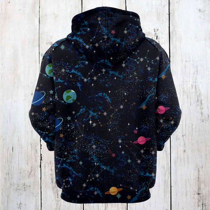 Cat Space T1910 - All Over Print Unisex Hoodie