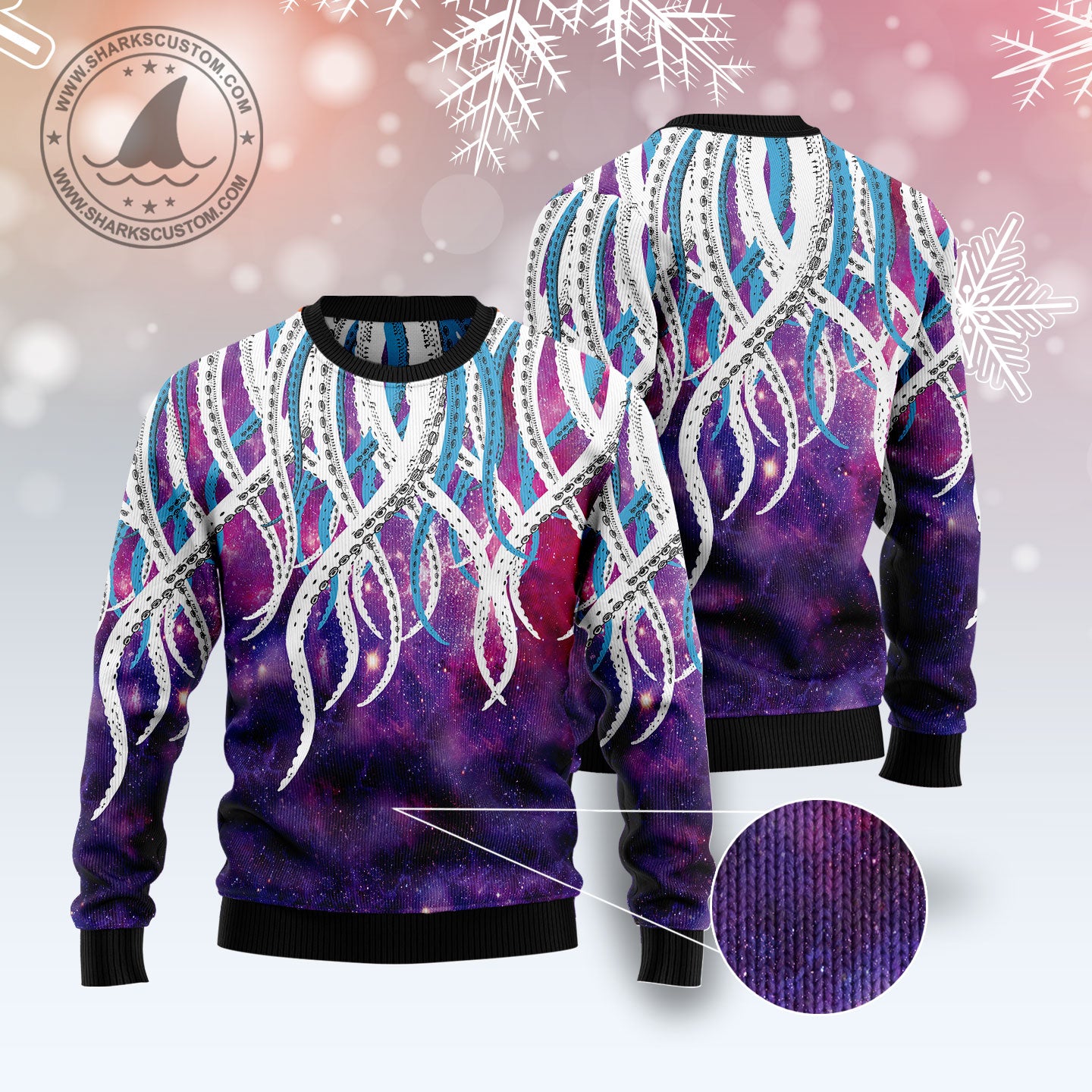 Octopus Galaxy T2310 Ugly Christmas Sweater