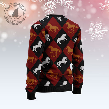 Horse Love T0411 Ugly Christmas Sweater