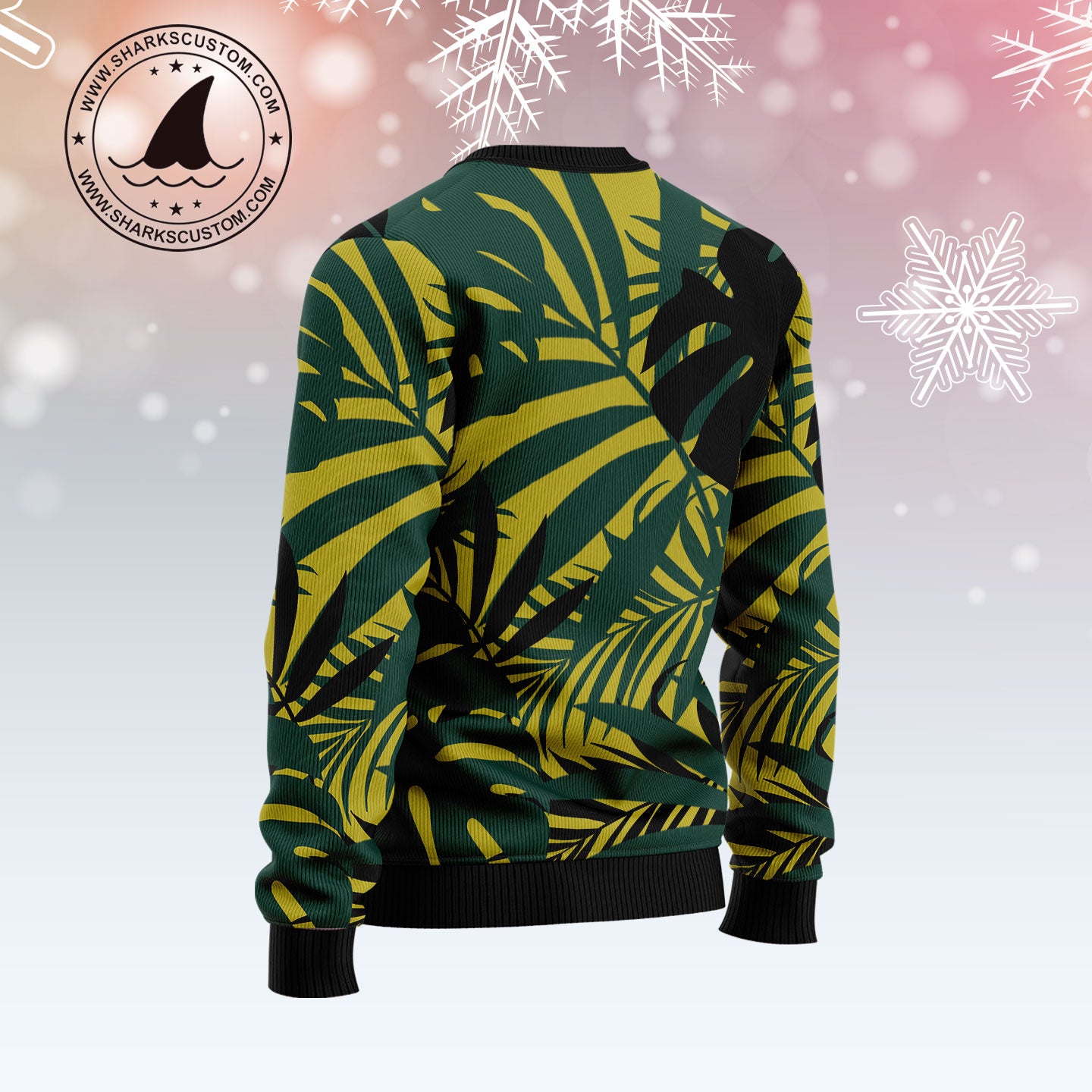 Parrot Tropical Leaf T2411 unisex womens & mens, couples matching, friends, funny family ugly christmas holiday sweater gifts (plus size available)