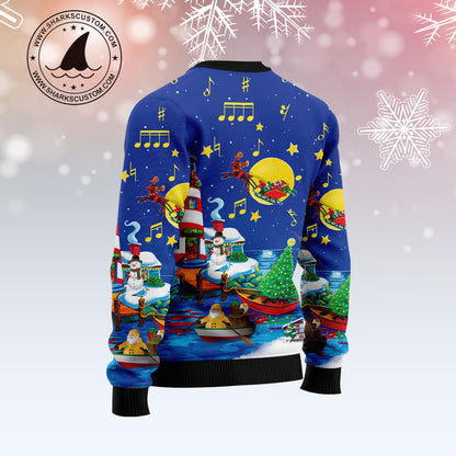 Christmas Lighthouse HZ120310 unisex womens & mens, couples matching, friends, funny family ugly christmas holiday sweater gifts (plus size available)