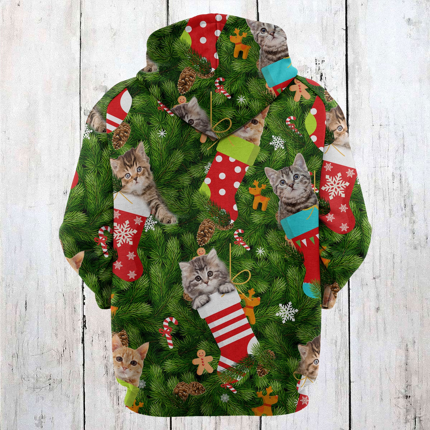 Cat Socks Christmas T710 - All Over Print Unisex Hoodie