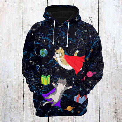 Cat Space T1910 - All Over Print Unisex Hoodie