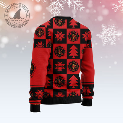 Firefighter Christmas Pattern T2110 Ugly Christmas Sweater