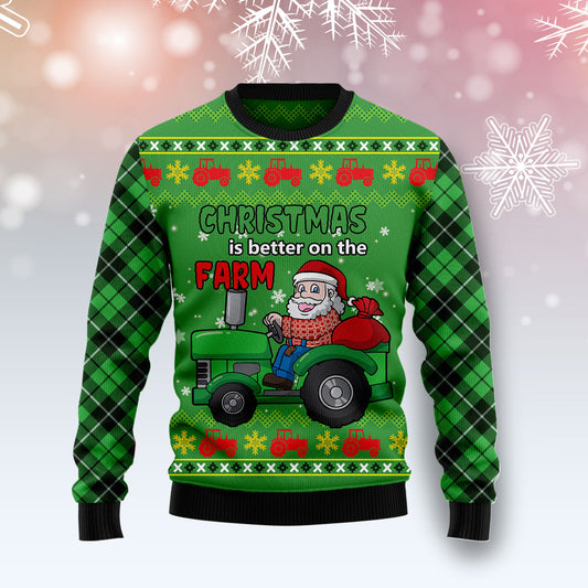 Tractor Santa T0211 Ugly Christmas Sweater
