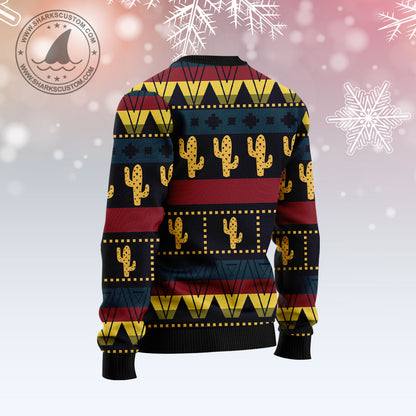 Cactus Group Pattern T0411 Ugly Christmas Sweater