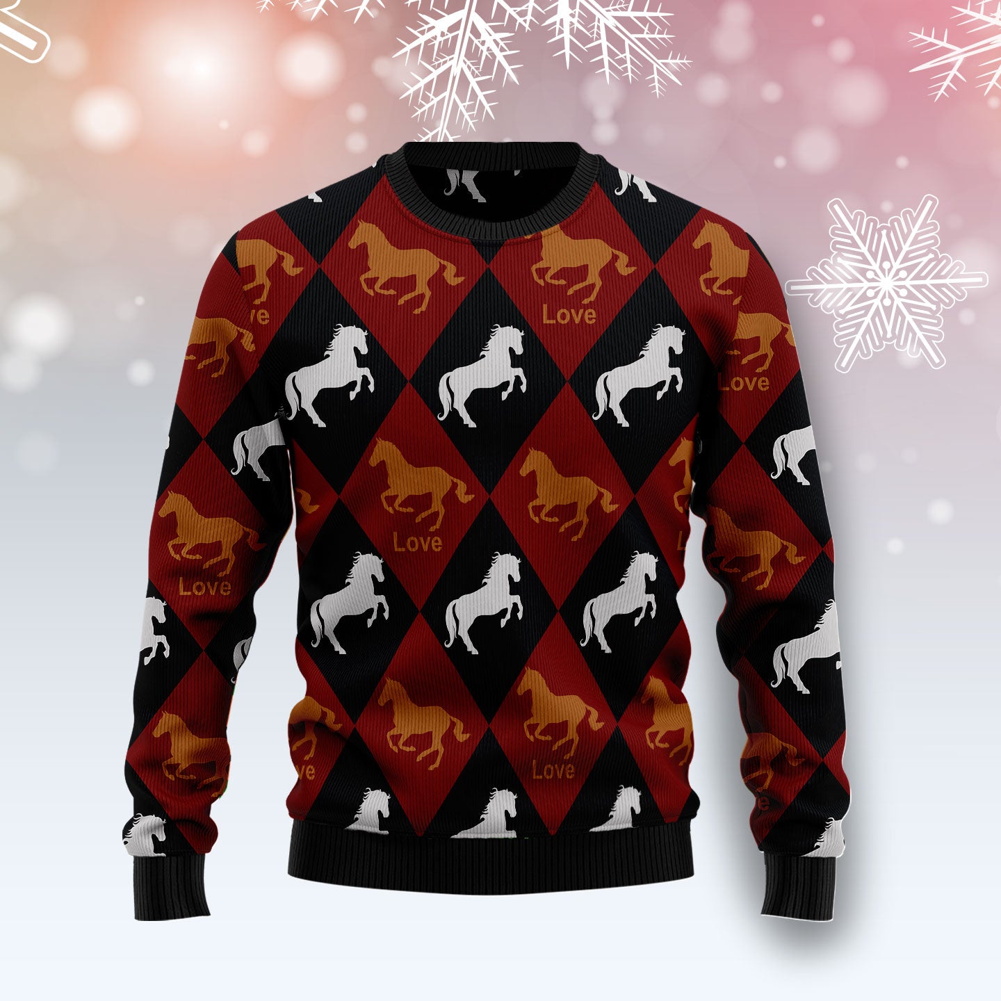 Horse Love T0411 Ugly Christmas Sweater