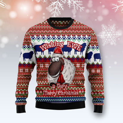 Sheep Wishing EWE T0411 Ugly Christmas Sweater