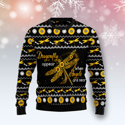 Dragonfly Sunflower T1011 Ugly Christmas Sweater