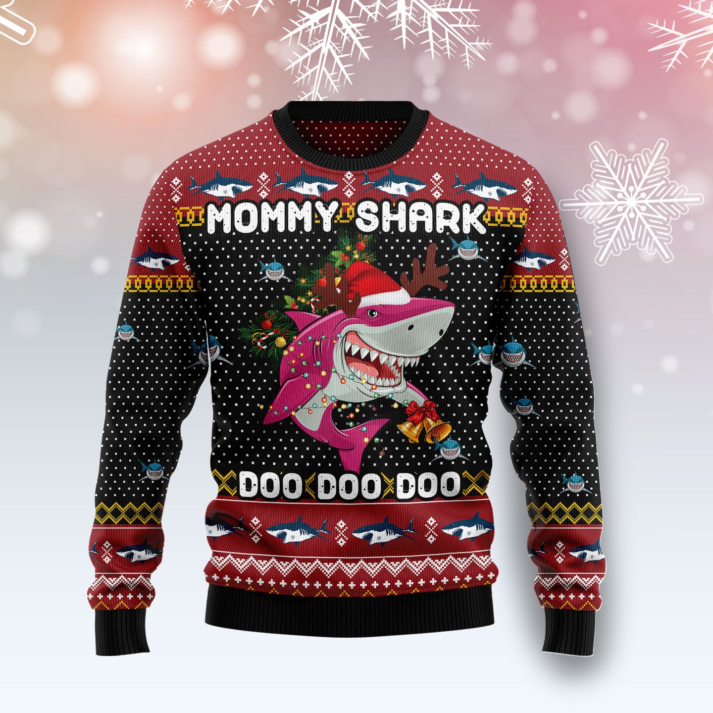 Mommy Shark Christmas T1011 Ugly Christmas Sweater