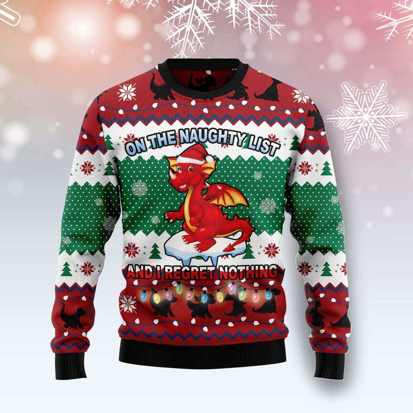 Dragon Christmas List T1111 Ugly Christmas Sweater