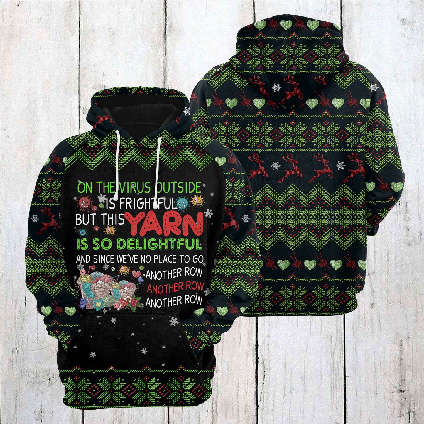 Yarn Christmas T1211 - All Over Print Unisex Hoodie