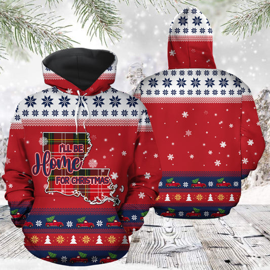 Louisiana Home For Christmas T1311 - All Over Print Unisex Hoodie