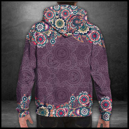 Minnesota Floral Mandala T710 - All Over Print Unisex Hoodie