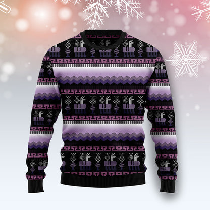 Alpaca Purple Pattern T810 Ugly Christmas Sweater